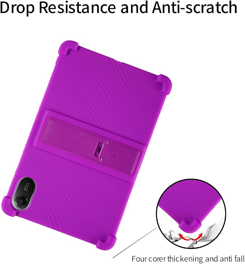for Xiaomi Redmi Pad 2 Tablet 11 inch Tablet CaseBOVUGAC Soft Silicone Adjustable Stand Shockproof Kids Friendly for Redmi Pad 2 11 Tablet(Black)