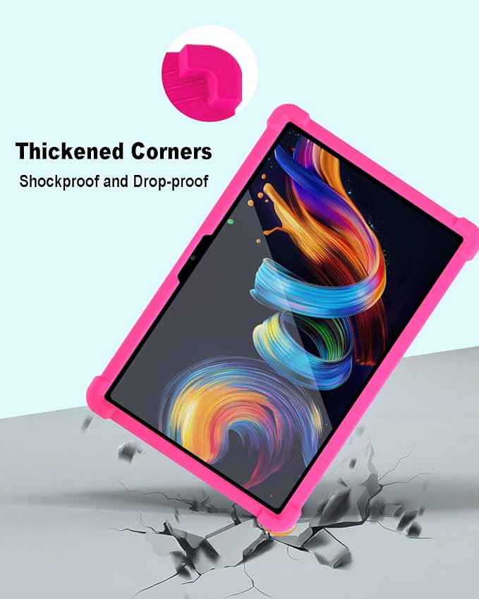Tablet Case for TCL Nxtpaper 11 Plus Soft Silicone Case with Adjustable Stand Shockproof Protective Cover for TCL Nxtpaper 11 Plus 11.5 inch. (Black)