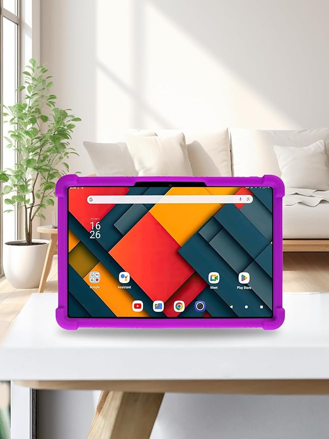 for Jeazans Jzpad-A10Pro Tablet 10 Inch Android Tablets CaseBOVUGAC Soft Silicone Adjustable Stand Shockproof Kids Friendly for Jeazans A10Pro Tablets(Black)