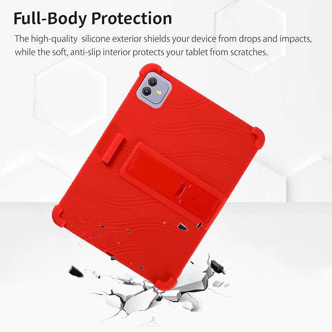 Case for Blackview Link 8 12.7-Inch Tablet – Shockproof Silicone Protective Cover with Kickstand Drop-Resistant Business Style (Black)