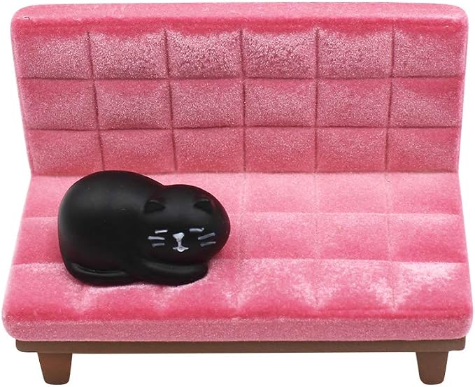 BOLLEY JOSS Desk Cell Phone Holder Stand Pink Sofa with Cute Cat Kitty for Office Free You Hands Home Ornament