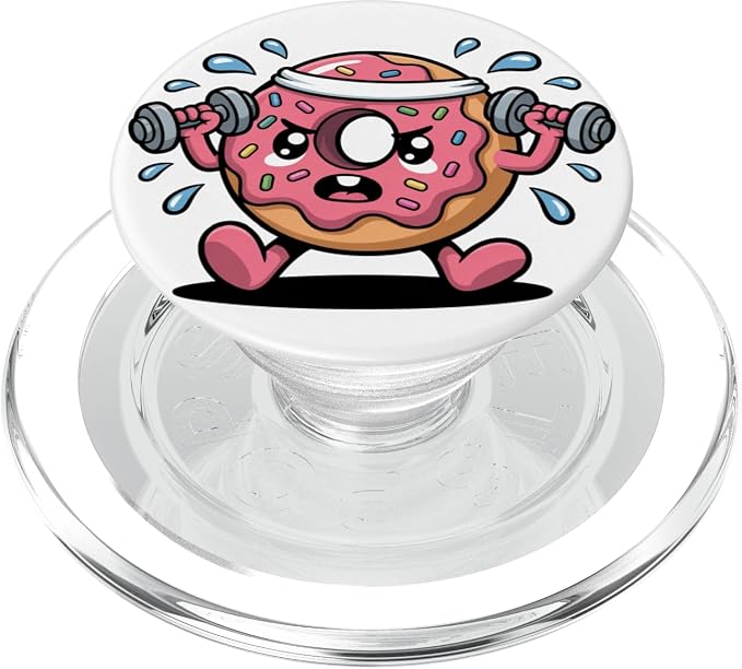 Workout Muscles Fitness Donut Bodybuilding Gym PopSockets PopGrip for MagSafe