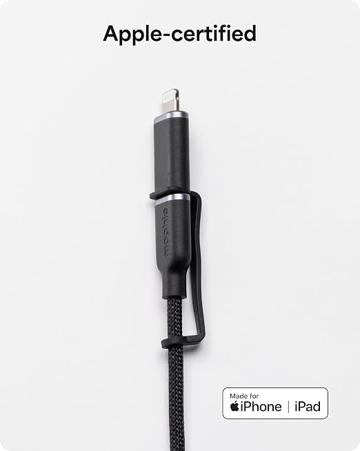 Mophie Charge Stream USB-C to USB-C 3m/10ft Cable - 60W Power Delivery Enduraflex Silicone Ultra-Durable Braided Design for Everyday Use