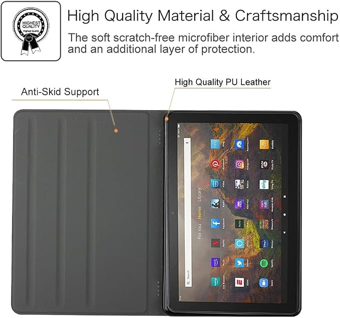 Case for Amazon Kindle Fire HD 10 &amp 10 Plus Tablet(Fit for 10.1 13th/11th Generation 2023/2021 Release)Ultra Slim Multi-Angle Viewing Auto Wake/SleepAstral Cat
