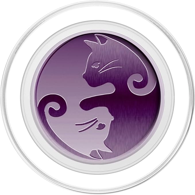 Yin Yang Cats Purple PopSockets Adhesive PopGrip
