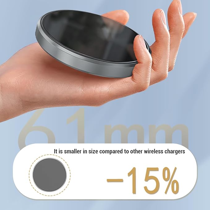 Foldable Stand with Strong Magnetic Force for Fast Charging. 15W Wireless Phone Holder Ideal for Daily Use