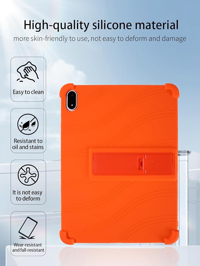 for OnePlus Pad 3 Android 15 Tablet13.2 inch Tablets CaseSoft Silicone Adjustable Stand Cover Lightweight Kids FriendlyBlack.