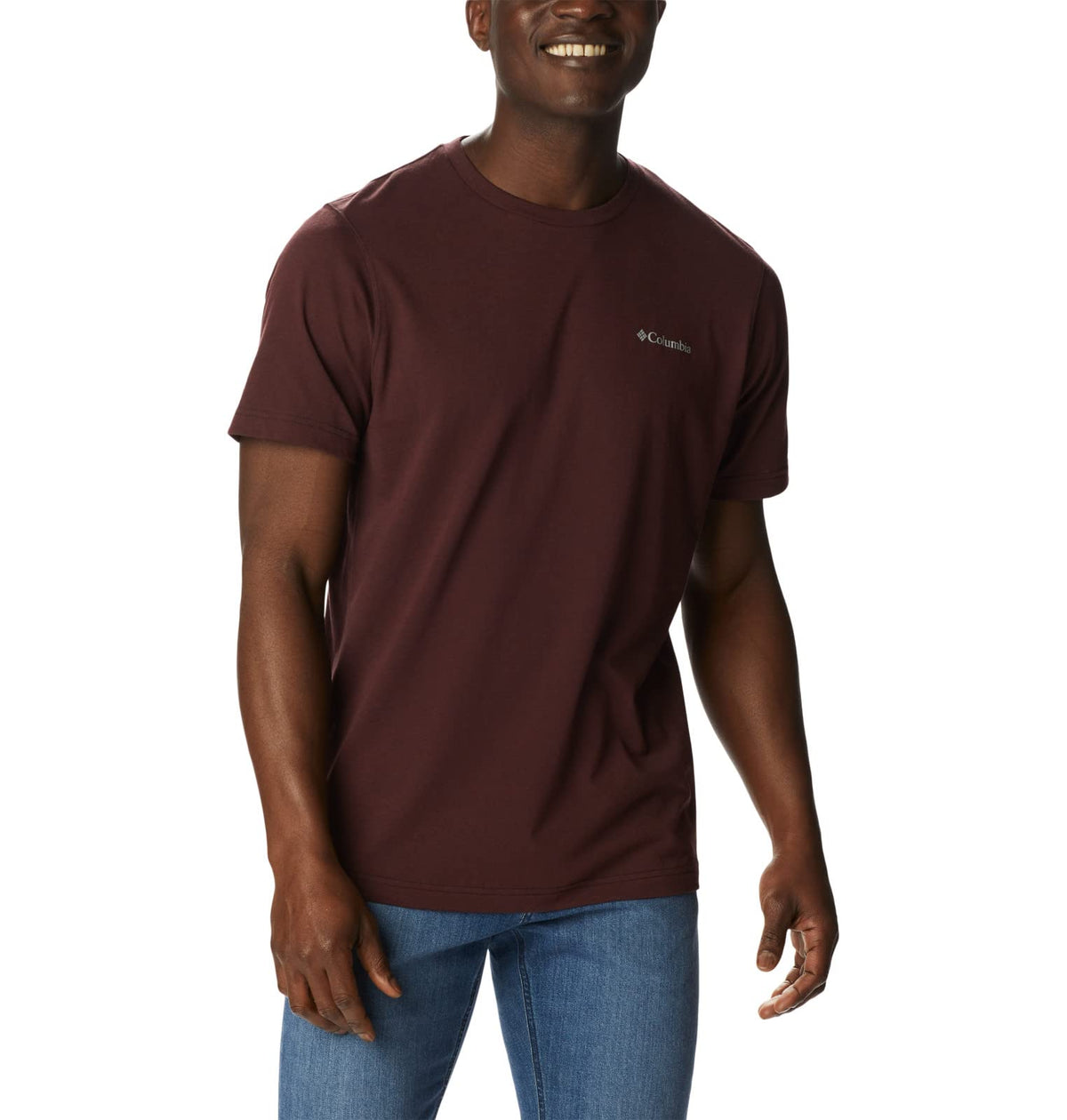 Columbia Men's Thistletown Hills Short Sleeve, Elderberry/Black, 6X Big