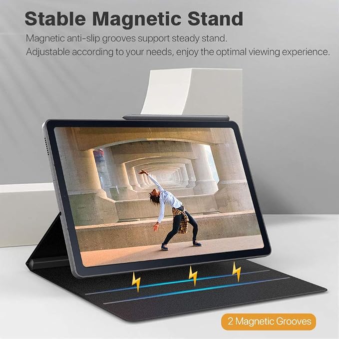 TiMOVO Magnetic Case for Samsung Galaxy Tab S6 Lite 10.4'' Tablet - Black | Strong Magnetically Attached Ultra Slim Lightweight Support Auto Wake/Sleep