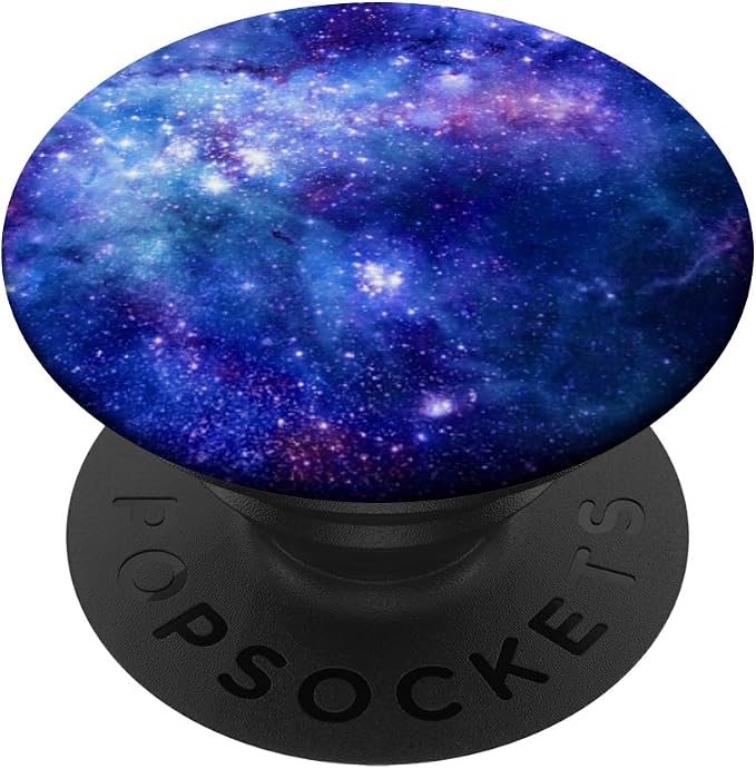 Space Pop Socket Galaxy Nebula Blue White Purple PopSockets Adhesive PopGrip