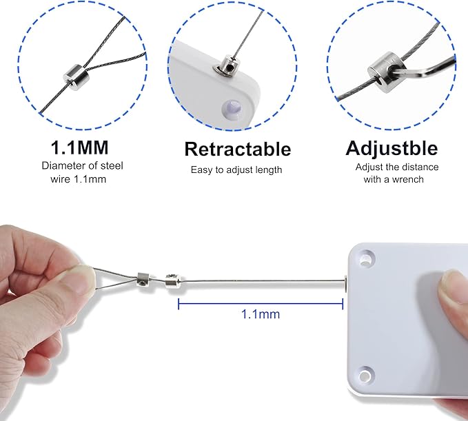 Rierdge 800g Set of 2 Punch-Free Automatic Sensor Door Closer, Multifunctional Drawstring Auto Door Closer for Residential Commercial Bedroom Room Storm (2 Pcs White)