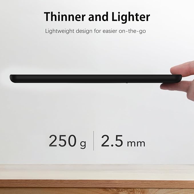 VENINGO Case for iPad mini 7 (A17 Pro) 2024/iPad Mini 6 2021 8.3 InchMatte Slim Thin with Foldable Kickstand RingNot-Yellowing Anti-Scratch Shockproof Protective Tablet CoverBlack