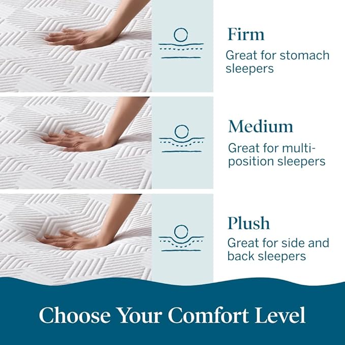 LUCID 10 Inch Memory Foam Mattress - Firm Feel - Infused with Bamboo Charcoal and Gel - Bed in a Box - Temperature Regulating - Pressure Relief - Breathable - Full Size