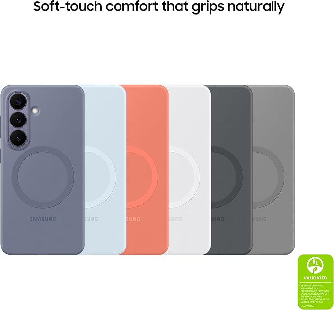 Samsung Galaxy S26 Rugged Magnet Phone Case Scratch Resistant Raised Edges Comfortable Safe Grip Black