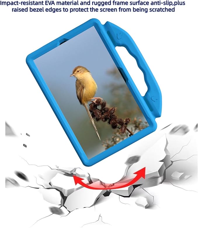 Kids Tablet Case with Built-in Kickstand and Handle Shockproof Cover Compatible with Lenovo Tab M10 FHD Plus 10.3Samsung Galaxy Tab A7/S6 Lite 10.4”Blue
