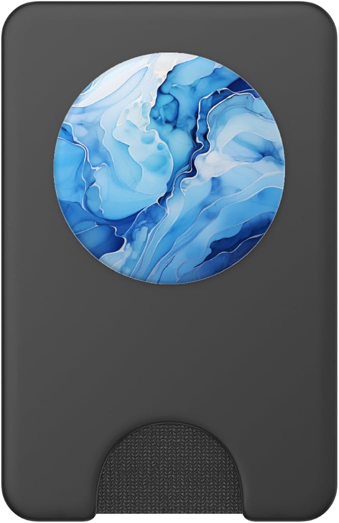 Blue Ice Agate Stone Gemologist Chalcedony Gemstone PopSockets PopGrip for MagSafe