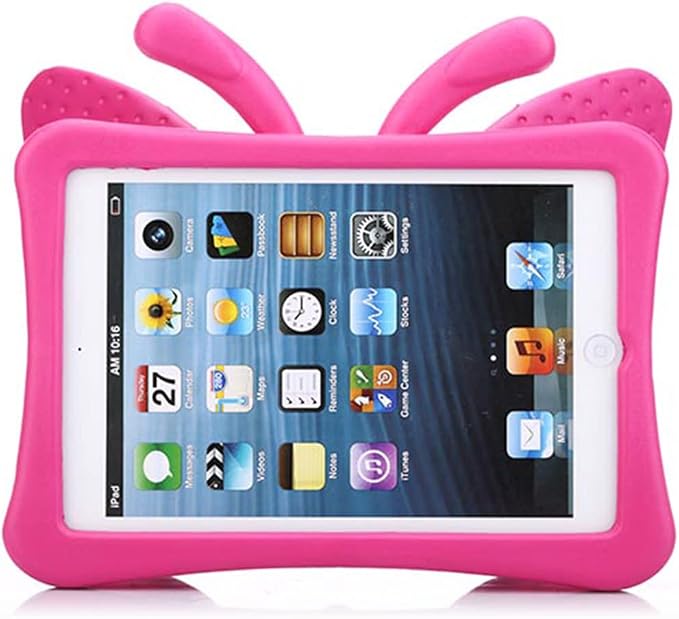 Kids Case for 7.9 iPad Mini 5/4/3/2/1 Silicone Shockproof Cover with Handle Kickstand Black