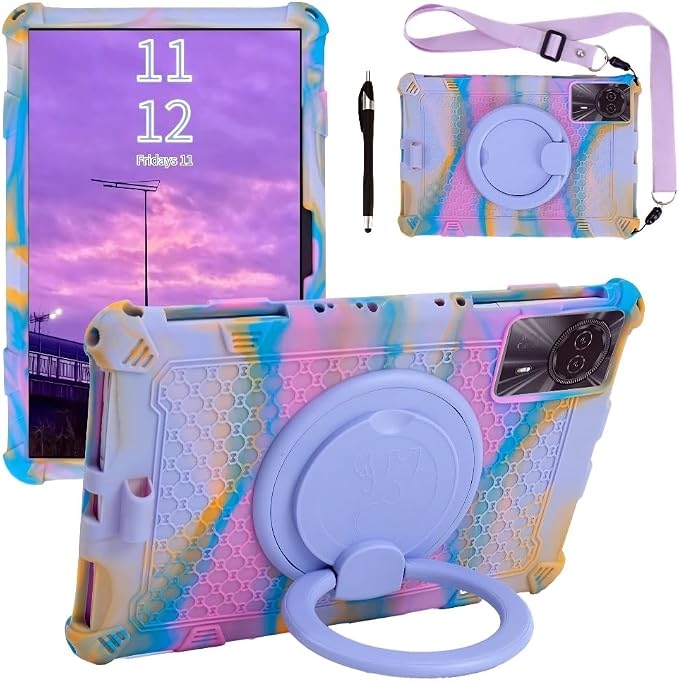 11-inch Android Tablet case for TABWEE T90/W90 360° Rotating case for Blackview 90 WiFi/DOOGEE U11/T30 Pro/T30 SE Tablets(Black)