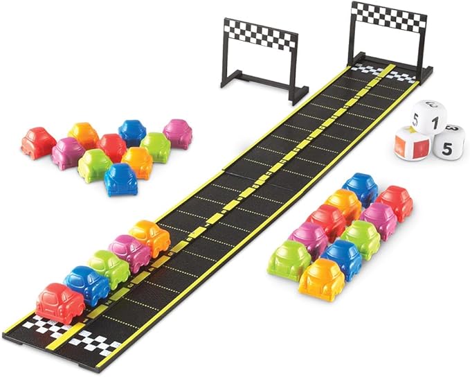 Learning Resources Mini Motor Math Activity Set - Math Manipulatives for Preschoolers, Preschool Board Games, Learning & Education Toys, Addition and Subtraction Games, Counting & Color Sorting Toys