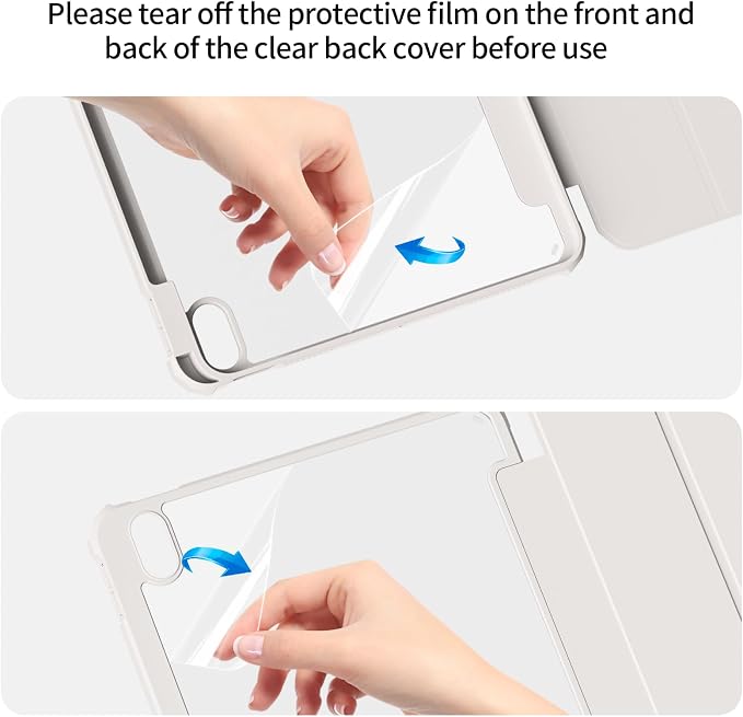 Clear Case for iPad Air 11 Inch M4 2026/M3 2025/M2 2024 Black | for iPad Air 5th/4th Generation 10.9 Inch 2022/2020 Clear Hard Back Tablet Cover with Pencil Holder Slim Auto Wake/Sleep