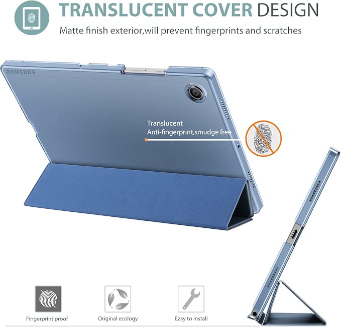 ProCase Smart Case for Galaxy Tab A8 10.5 Slim Stand Hard Back Shell Protective Smart Cover Case for Galaxy Tab A8 10.5 Inch 2022 SM-X200 X205 X207 -Black