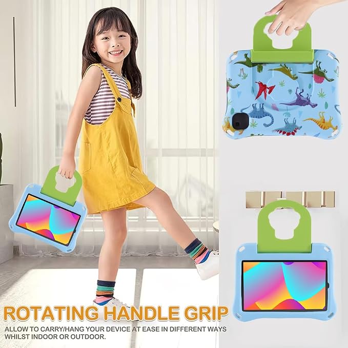 Dinosaur REVVL Tab 5G 2023 10.36 inch Case for Kid Boy Light EVA Kids Friendly Tablet Cover with Handle Kickstand Kid-Pro Shockproof Full Cover Boy's Gift (KL)