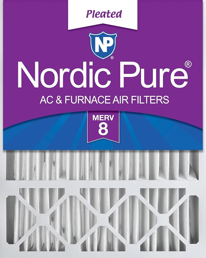 Nordic Pure 20x25x5 Honeywell/Lennox Replacement MERV 8 Air Filter 1 Pack