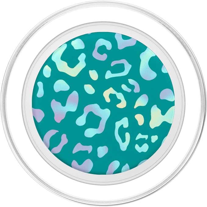 Rainbow Leopard Cheetah Teal PopSockets Adhesive PopGrip