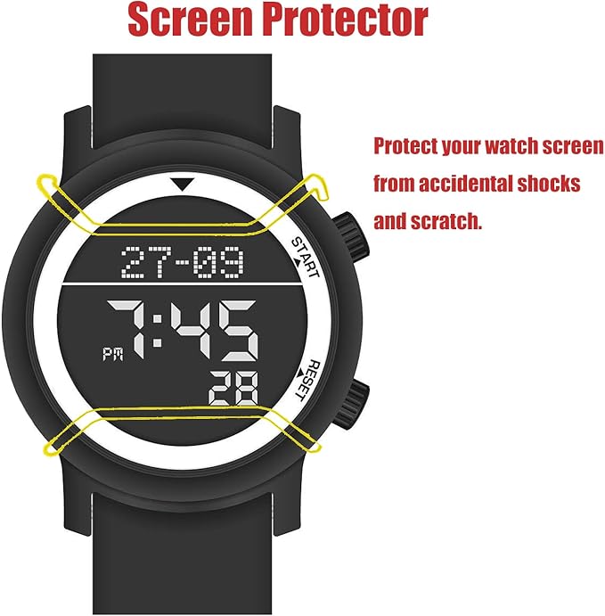 Screen Protector for Casio G Shock GX56 Compatible with GX-56BB GXW-56 Series Watch Stainless Steel Protector Cool Looking Wire Guard (Black)