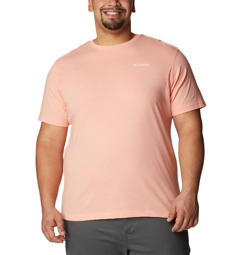 Columbia Men's Thistletown Hills Short Sleeve, Coral Reef Heather, XX-Large