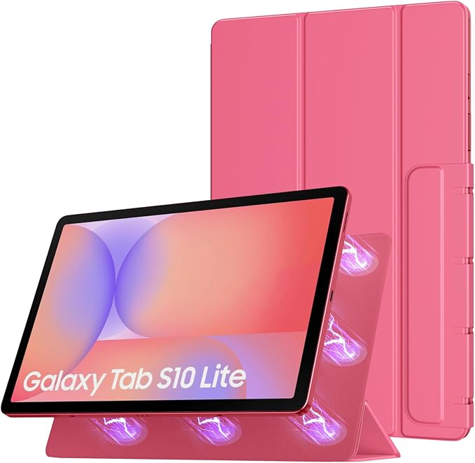 TiMOVO Magnetic Case for Samsung Galaxy Tab S10 Lite 10.9'' 2025 Melon Red | Fit for SM-X400/X406 Strong Magnetically Attached Smart Lightweight Stand Cover Support Auto Wake/Sleep