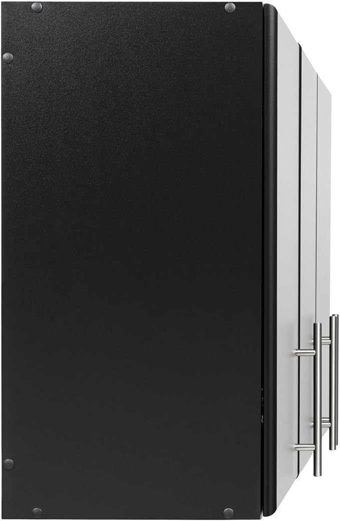 Prepac Elite 54" Wall Cabinet, Black Storage Cabinet, Bathroom Cabinet, Pantry Cabinet with 2 Adjustable Shelves 12" D x 54" W x 24" H