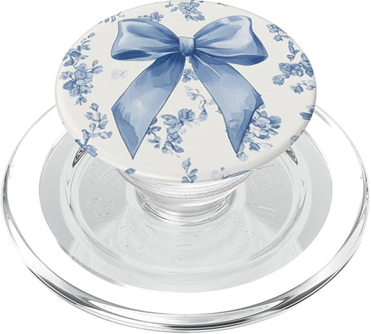 &amp Flower Toile Girly PopSockets PopGrip for MagSafe