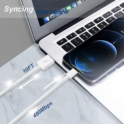 For iPad Charger [ Apple MFI Certified ] 10FT Long for iPad Chargers Lightning Cord Cable Fast Charging USB Wall Charger Block Foldable Plug for iPad7/ 8/9 GenerationiPadAiriPadMini iPadProiPhone