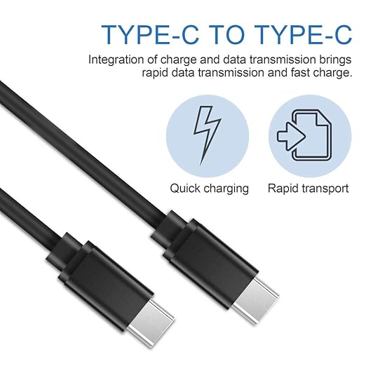5ft 100W 5A USB C to USB C Cable Fast Charger Compatible with Galaxy Note 20 A53