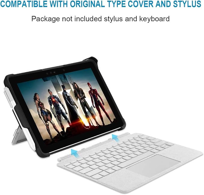 for Surface Go 3 Case Surface Go 2 Case Surface Go Cases Shockproof Rugged Folio Surface Go 3/ Go 2/ Go Protective Cases Cover Compatible with Microsoft Surface Go 2/ Go 3/ Go 10 inch Tablet