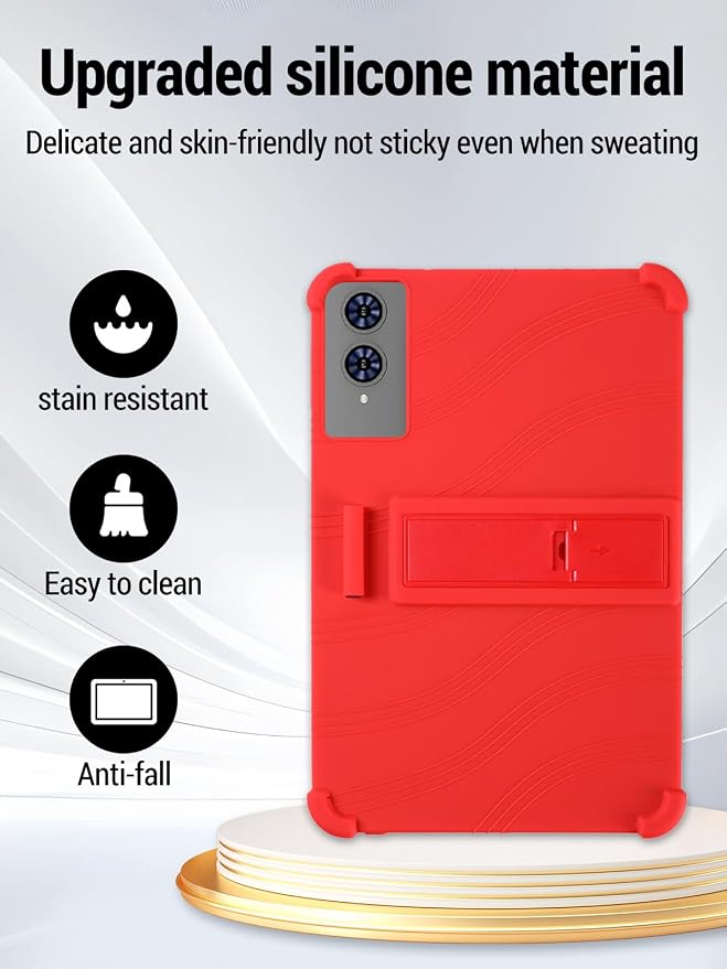 for TECLAST T65 13.4 inch Tablet Protective case Shockproof Lightweight Silicone Protective Cover with Stand Child-Friendly Protection Easy to Clean DesignBlack