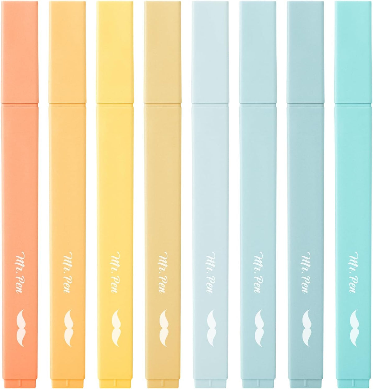 Mr. Pen- Aesthetic Highlighters, 8 pcs, Chisel Tip, Pastel Colors, Cute Highlighters Assorted Colors, Back to School Supplies