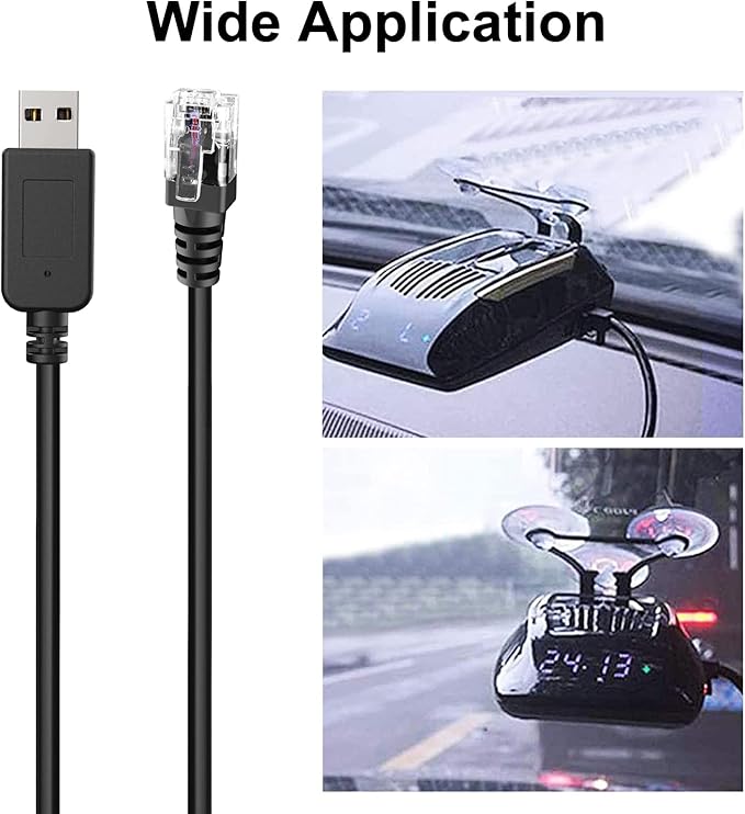 Radar Detector Cable USB to DC3.5 Plug Cablefor Cobra Whistler Escort Valentine One Uniden Beltronics Radar DetectorReplacement Power Cable for Radar Detectors (DC3.5-6.56ft)