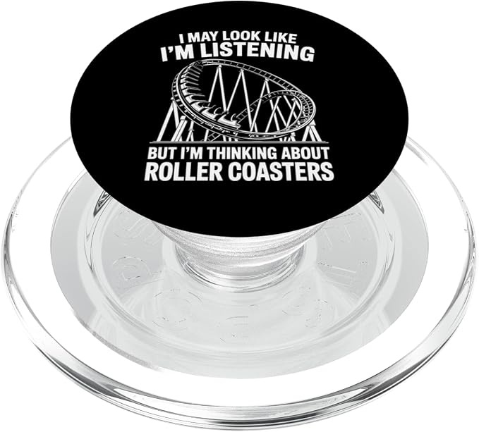 Funny Roller Coaster Art for Men Women Roller Coaster Lover PopSockets PopGrip for MagSafe