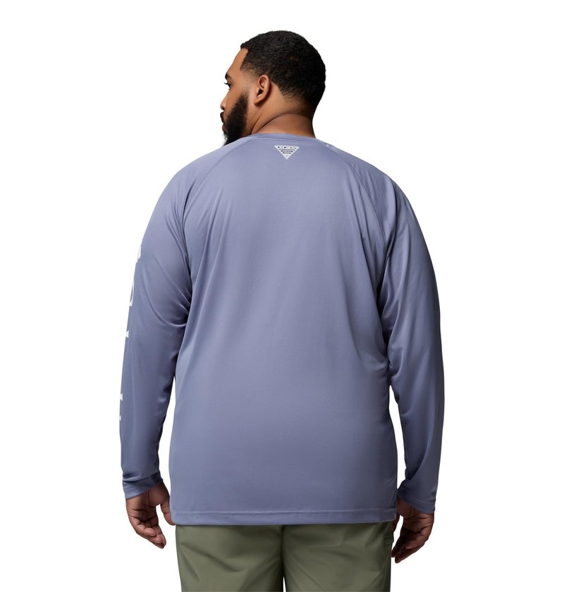 Columbia Men's PFG Terminal Tackle Long Sleeve Fishing Shirt, New Moon/White Logo, Small