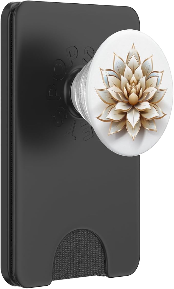 White Lotus Flower PopSockets Adhesive PopGrip