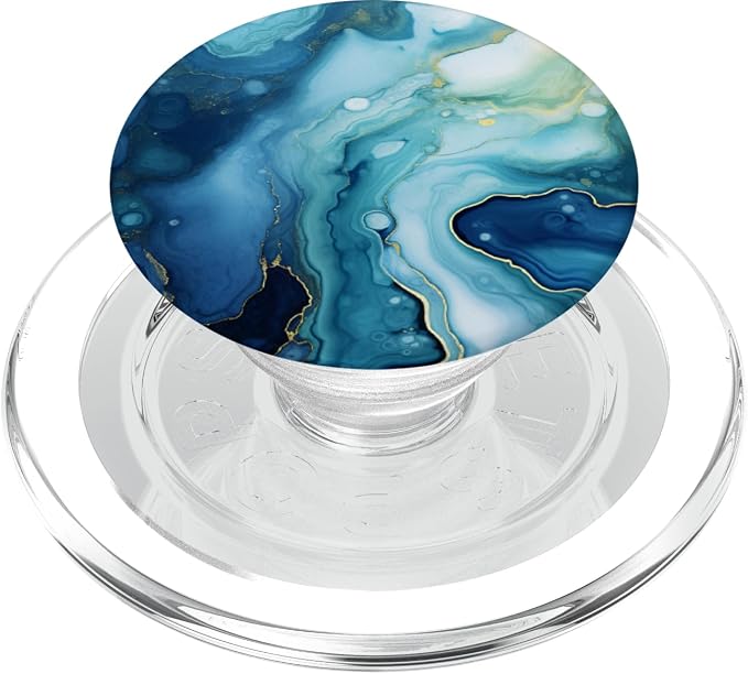 Blue Ice Agate Stone Gemologist Chalcedony Gemstone PopSockets Adhesive PopGrip