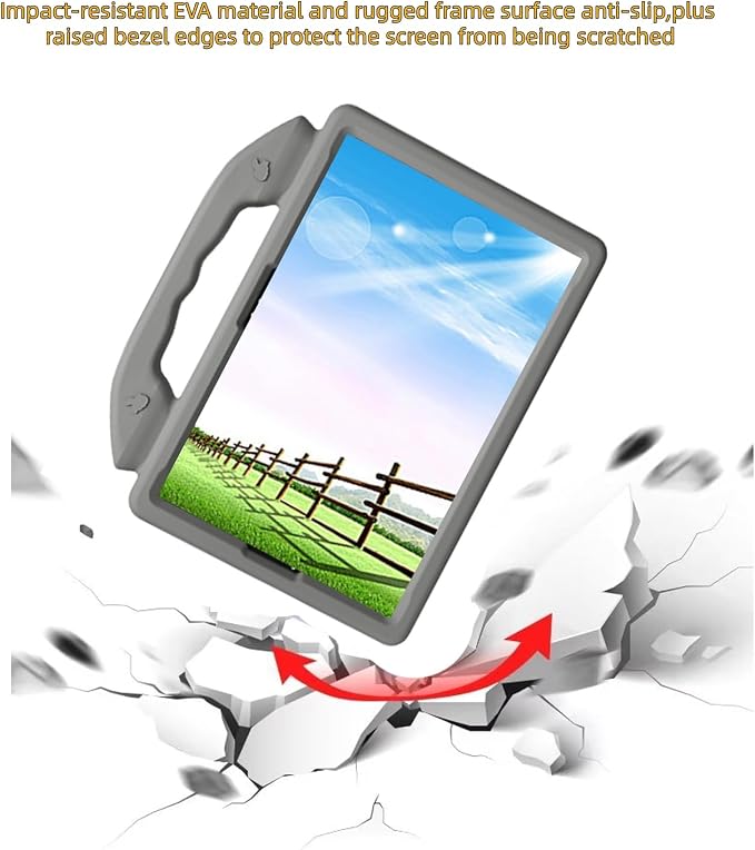 Kids Tablet Case with Built-in Kickstand and Handle Shockproof Cover Compatible with Lenovo Tab M10 FHD Plus 10.3Samsung Galaxy Tab A7/S6 Lite 10.4”Blue