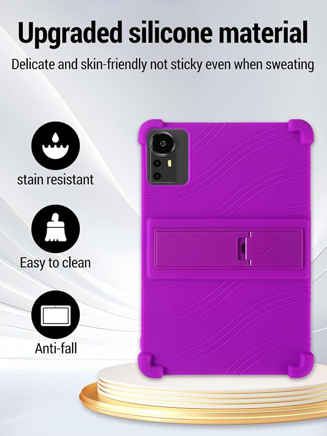 for Bnegynng CP31M 10 inch Tablet Protective case Shockproof Lightweight Silicone Protective Cover with Stand Child-Friendly Protection Easy to Clean DesignBlack