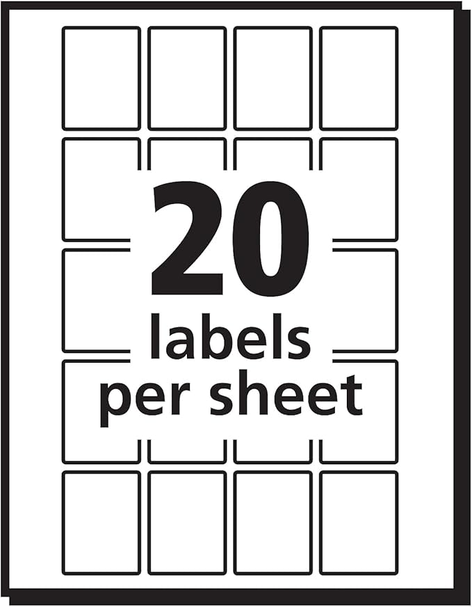 Removable Multi-Use Labels, Inkjet/Laser Printers, 1 x 0.75, White, 20/Sheet, 50 Sheets/Pack, (5428)