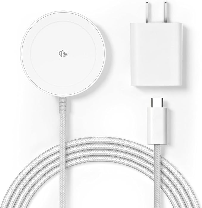 Magnetic Wireless Charger 5FT Qi2 25W Fast Charging Pad Compatible with MagSafe for iPhone Air/17e/17/16/15/14/13/12/Pro/Pro Max Series &amp AirPods 4/3/2/Pro &amp More (with 30W Adapter)