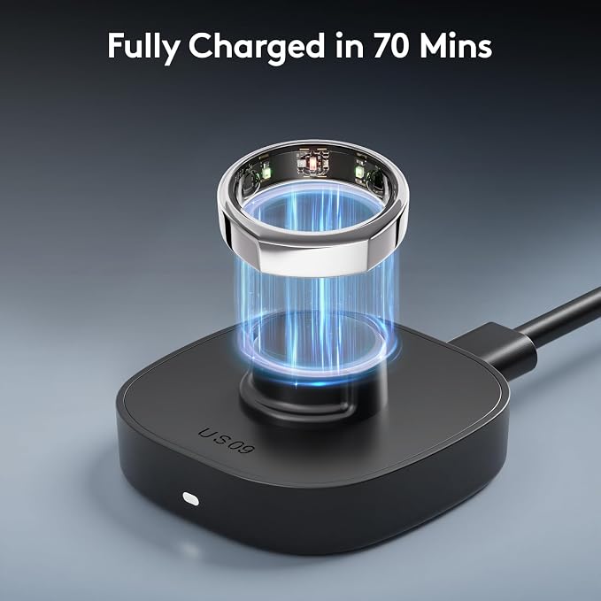 Compatible with Ou-ra Ring Gen3 Charger - Smart Ring Charger Size 7 Fast and Portable Charging Dock with USB-C Cable