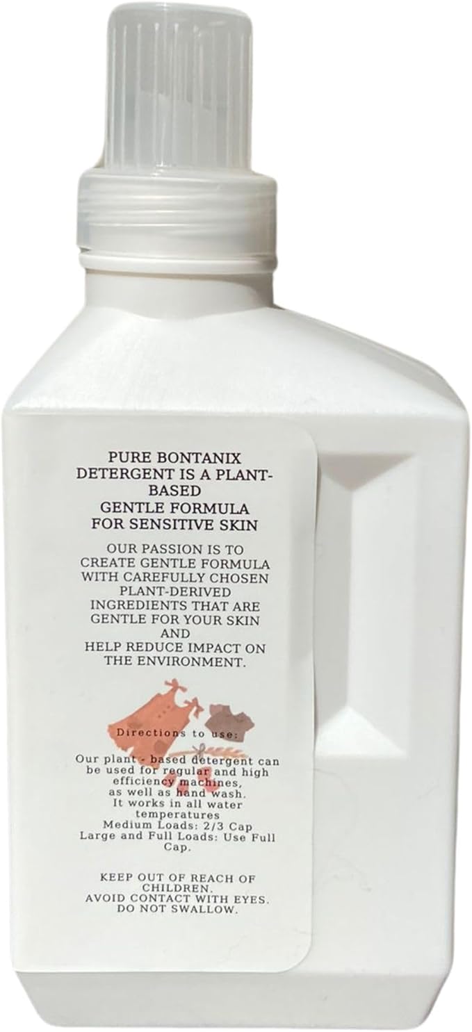 Green Tea Organic Laundry Detergent 68 Fl Oz | 66 Loads, Natural Hypoallergenic Non-Toxic Plant-Based Soap for Sensitive Skin, Concentrated Enzyme Stain Remover, Sulfate Free
