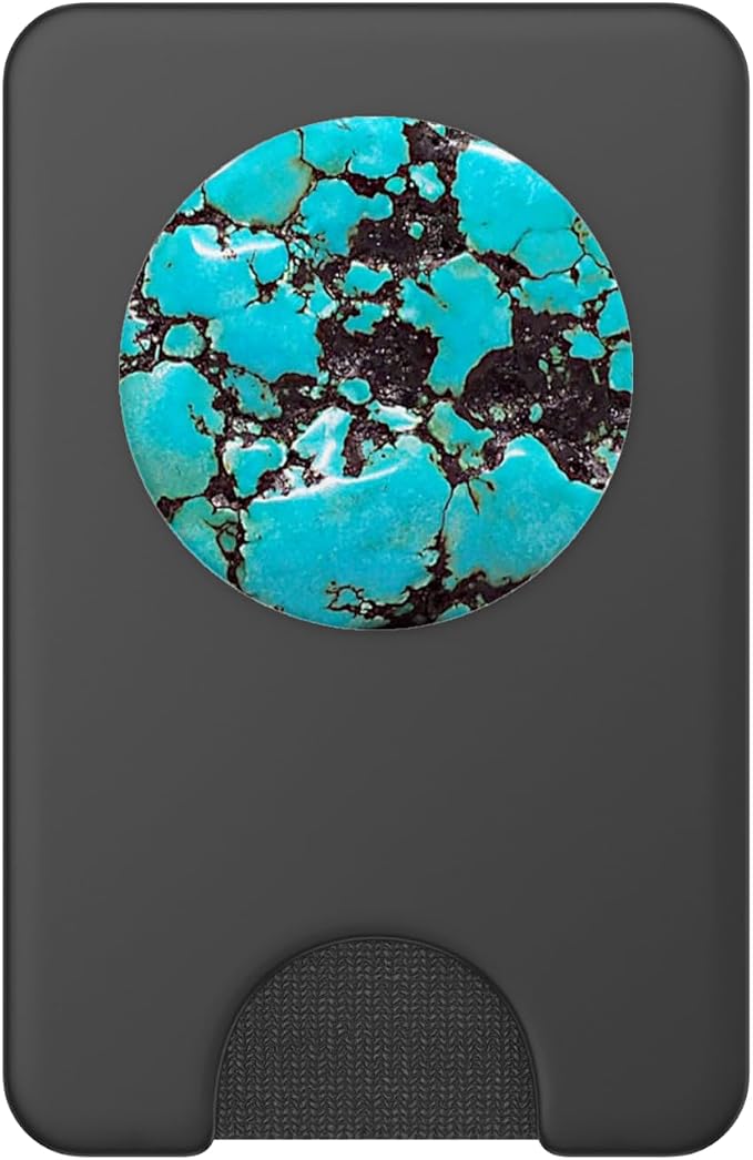 Turquoise Marble Stone Slab Print Southern Glam Phone Grip PopSockets Adhesive PopGrip